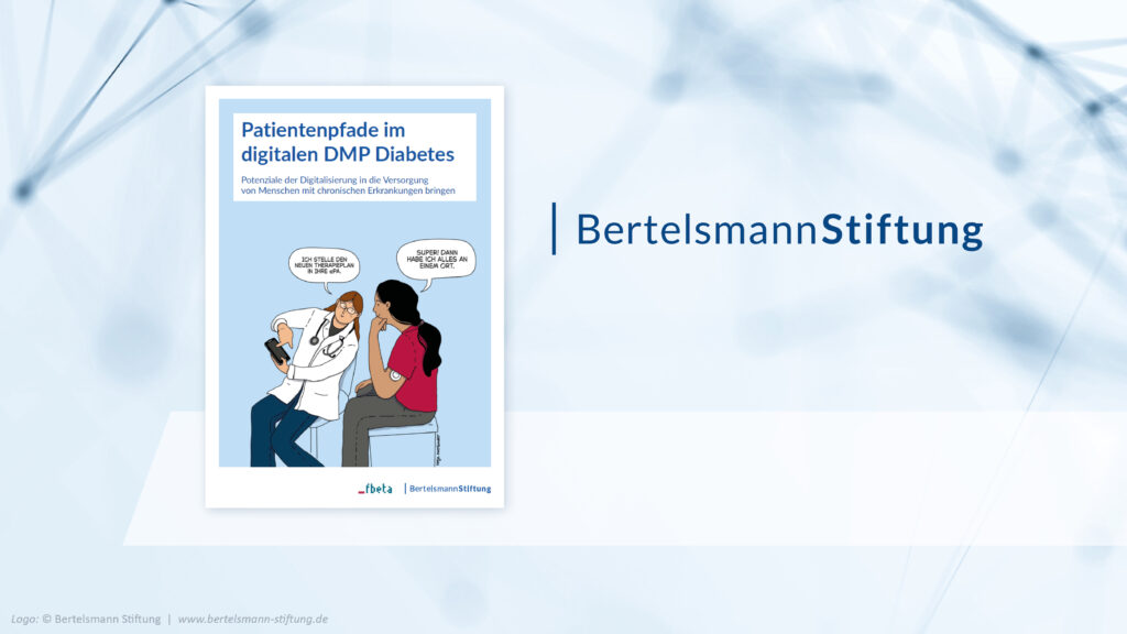 Publikation "Patientenpfade im digitalen DMP Diabetes von der Bertelsmann Stiftung herausgegeben.